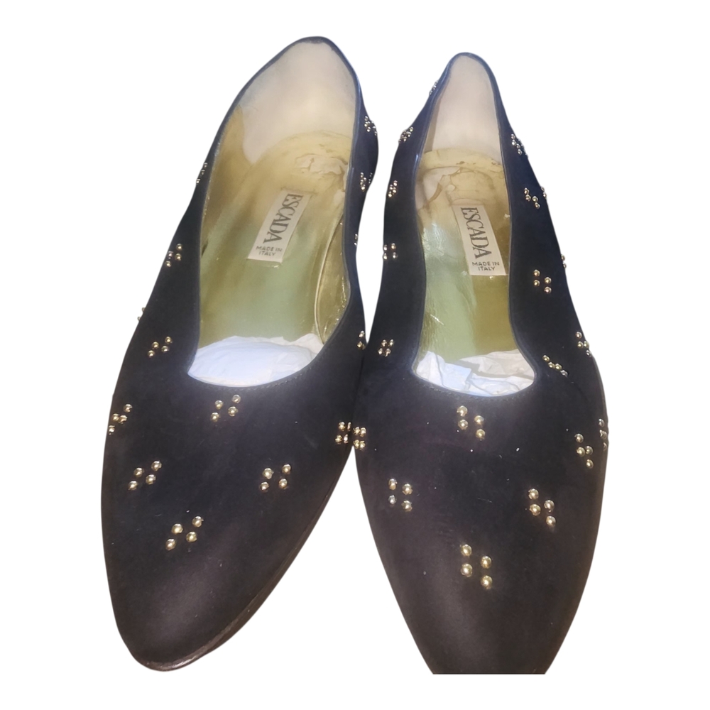 Escada Black Studded Women's Shoes
